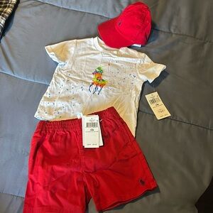 Ralph Lauren hat shirt shirt set sz 12 months nwt